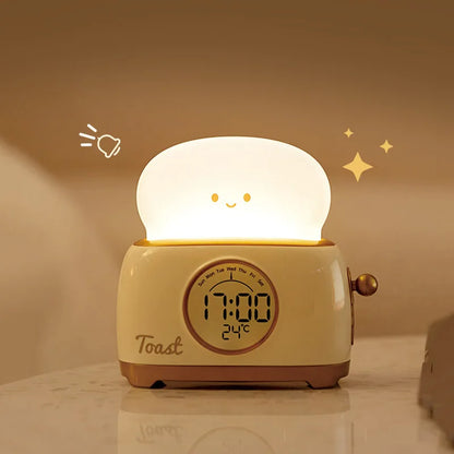 Kid Alarm Clock LED Night Light Digital Clock Children's Sleep Trainer For Home Bedroom Bedside Cute Temperature Display Reloj
