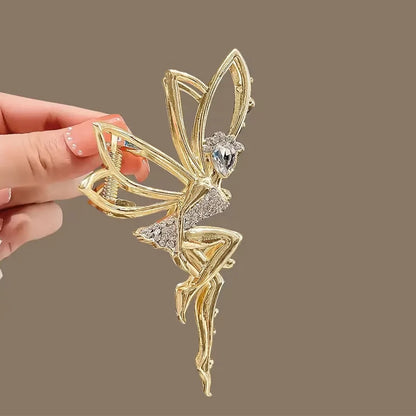 Gothic Spider Shaped Hair Claw Clip for Women Hollow Out Metal Imitation Pearl Shark Clips Charms Cool Girls Hair Accessories M
