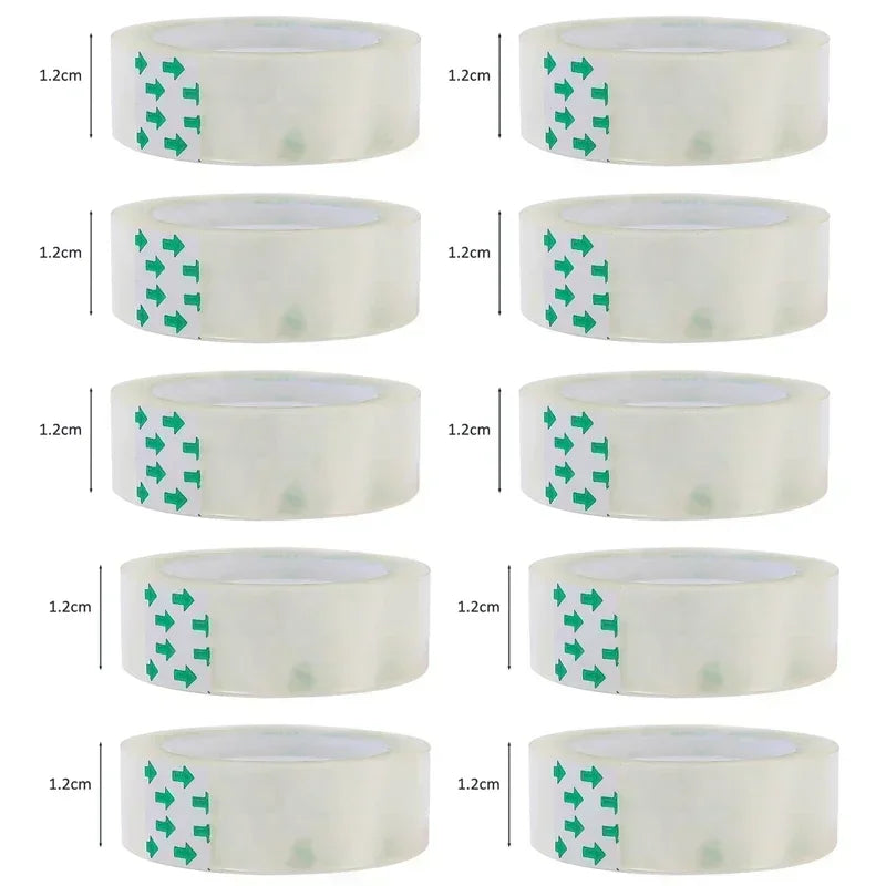 10/5/1 Rolls, Premium Transparent Tape, 0.8cm 1.2cm 1.8cm, Multifuntion High-viscosity Adhesive Tape for Gift Wrapping Packing