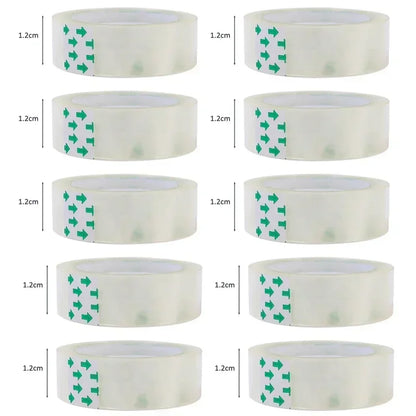 10/5/1 Rolls, Premium Transparent Tape, 0.8cm 1.2cm 1.8cm, Multifuntion High-viscosity Adhesive Tape for Gift Wrapping Packing