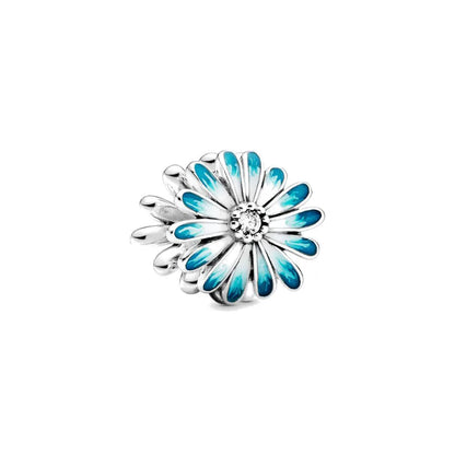 Nuevo colgante de plata 925 compatible con pulsera original, joyas para mujer, serie azul, colgante de pulpo, delfín, búho, camaleón