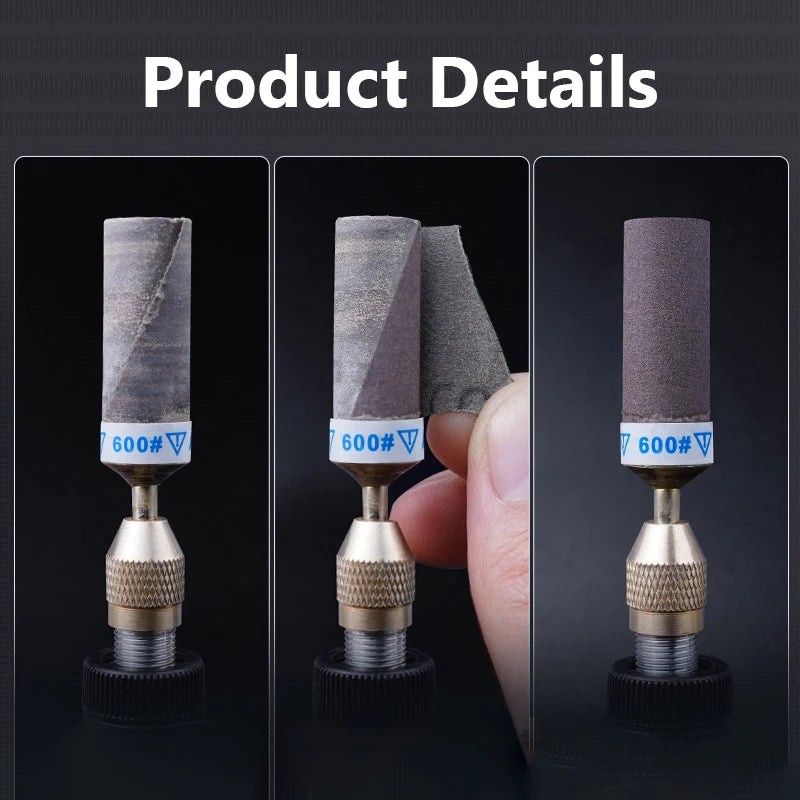 Cylindrical Sandpaper Rod Grinding Head 180 Grit~5000 Grit 2.35 Handles for Polishing Metal Wood Jewelry