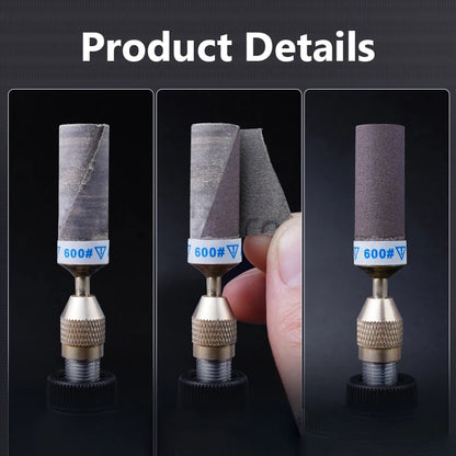 Cylindrical Sandpaper Rod Grinding Head 180 Grit~5000 Grit 2.35 Handles for Polishing Metal Wood Jewelry