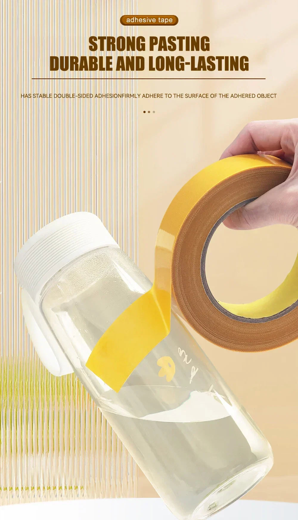 Super Thin Strong Fixation Double Sided Adhesive Tape Heavy Duty Translucent Mesh Waterproof Traceless Powerful Grid Carpet Tape