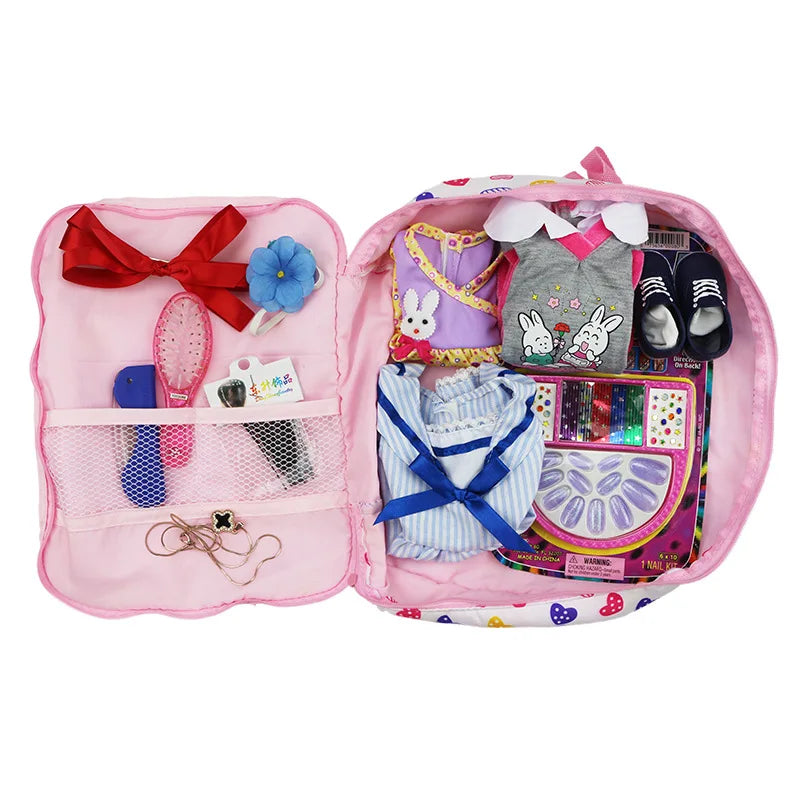 Doll accessories for 15-17 inch newborn doll backpack, seat towel, blanket, toy diaper, panties bag