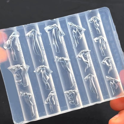 3D Silicone Flower Nail Carving Mold Acrylic Lily Hibiscus Floral Stamping Plate Nails Stencils Five-Petal Blossom Nail Template