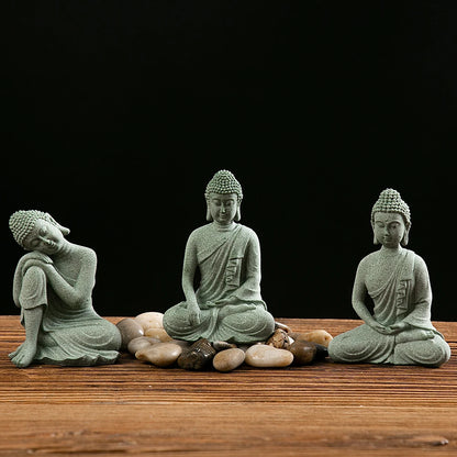 Buddha Statue, Fish Tank Decoration, Mini Buddhism Figurine Desk Topper, Tablescape Decor, Home Zen Statue