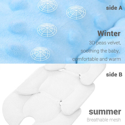 Four Seasons Baby Stroller Cushion Infant Car Seat Insert Stroller Pad Universal Thermal Mattress Mesh Breathable Reversible