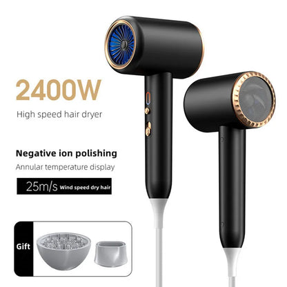 New Generation High-Speed Hair Dryer 2400W High-Power Blue Light Negative Ion Ultra Silent Recommended For Home Hair Salons