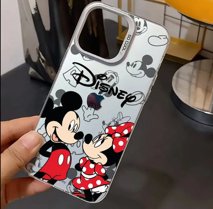 Lovely Mickey Minnie Mouse Cartoon Cute Couple Phone Case For iPhone 16 15 14 13 12 11 Pro Max XR XS Max 7 8 Plus MINI, Y2K Cover