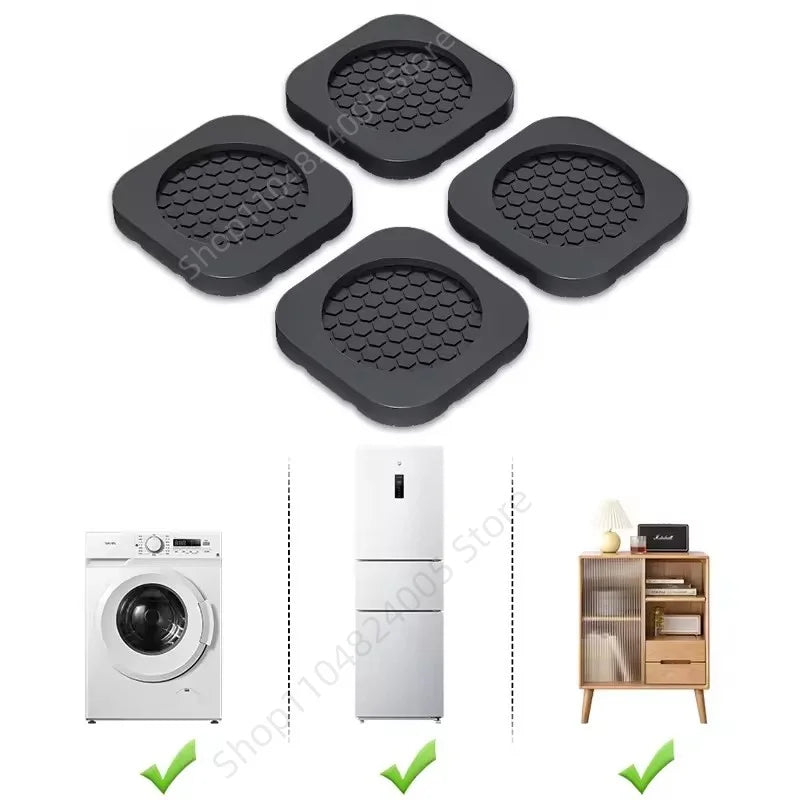 New 4/8Pcs Anti Vibration Washing Machine Feet Pad Anti Slip Silent Universal Washing Machine Refrigerator Furniture Foot Pads