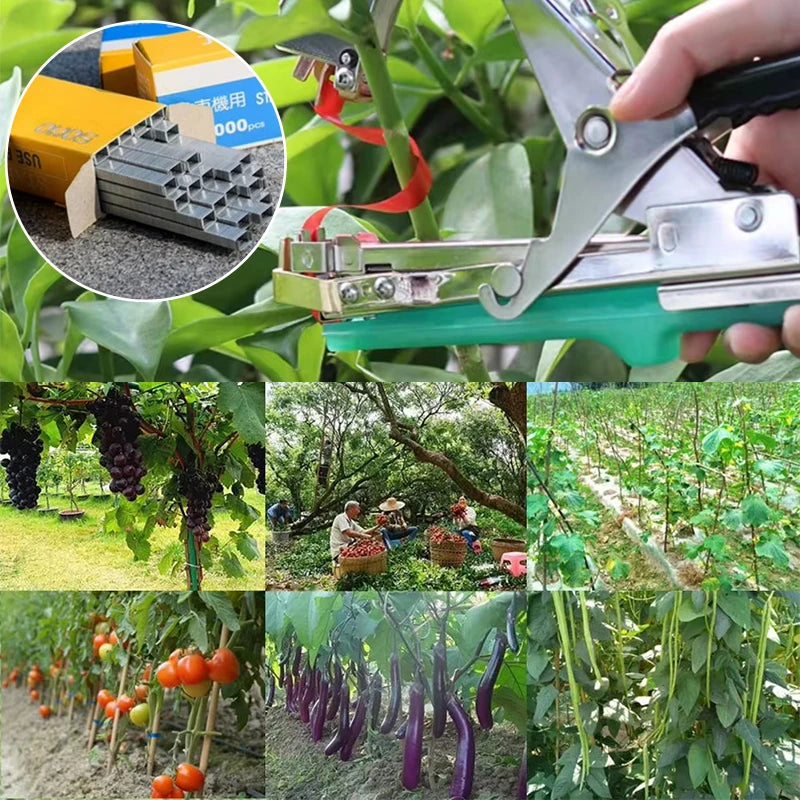 Household Garden Plant Tying Tape Machine Garden Tools Vegetable Fruit Flower Vine Binding Machine Stem Strapping Tape Tool Set