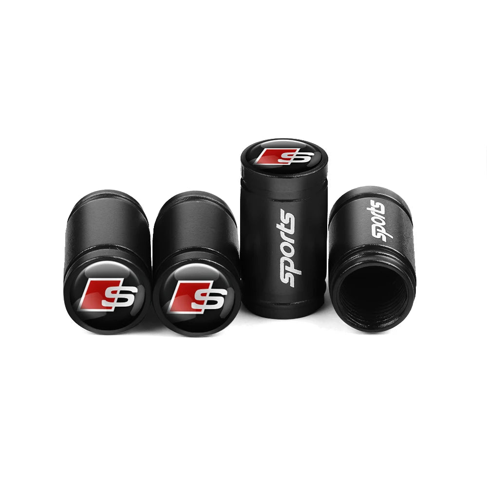 Tapas de válvula de neumático para coche con logotipo, accesorios para Audi Sline RS S TT A1 A2 A3 A4 A5 A6 A7 A8 8P B6 B7 B8 C5 C6