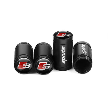 Tapas de válvula de neumático para coche con logotipo, accesorios para Audi Sline RS S TT A1 A2 A3 A4 A5 A6 A7 A8 8P B6 B7 B8 C5 C6