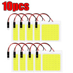 10/1 PCS 48 SMD T10 4W 12V COB Car Interior Panel LED Lights White Lamp Bulb Car Dome Reading Trunk Lamps