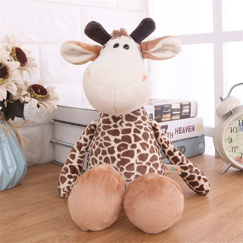 Stuffed Plush Animal Toys Soft Dolls Jungle Lion Elephant Tiger Dog Fox Monkey Deer Children Gift Kawaii Baby Kids Hobby Toys