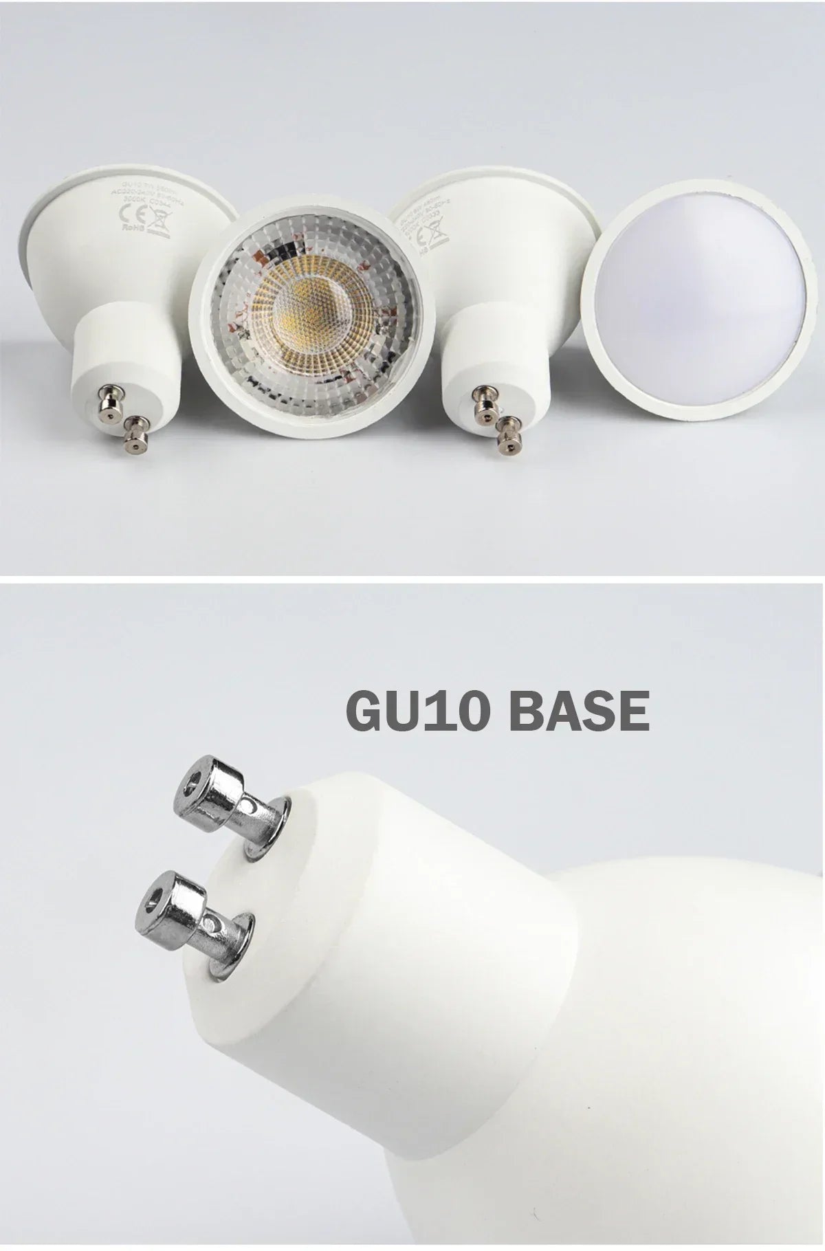 8pcs, Led Bulb Lamps, GU10, AC 220V 110V Light Spot Real Power, 3W 5W 6W 7W 8W 9W Warm White Cold White Lampada for Home LEDs Lamp
