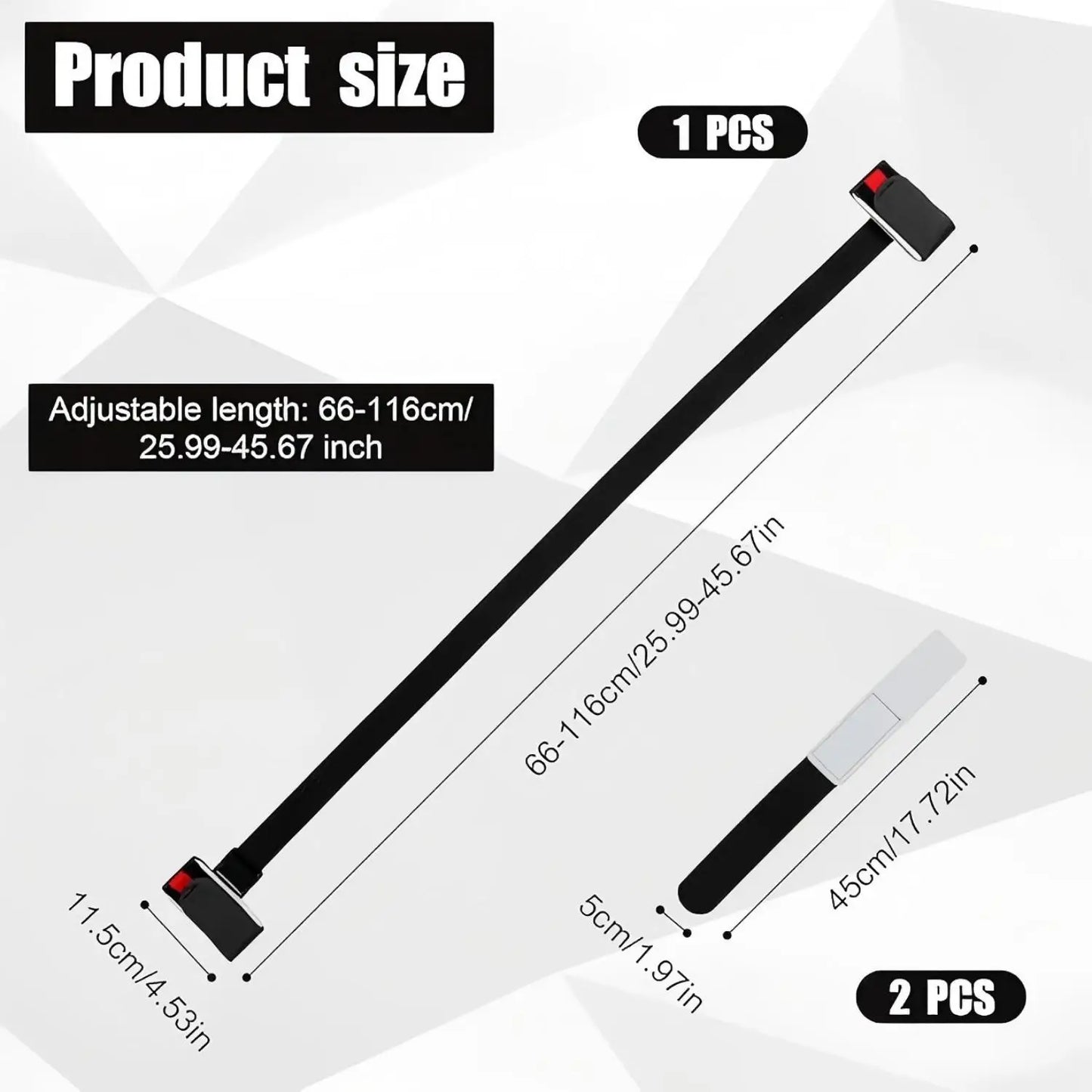 Tolex Ski Fixed Straps Adjustable Shoulder Straps with Cushioned Fastener Tape Strap Loop Strong for Adults Kids Ski Accessories