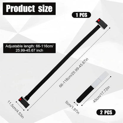 Tolex Ski Fixed Straps Adjustable Shoulder Straps with Cushioned Fastener Tape Strap Loop Strong for Adults Kids Ski Accessories