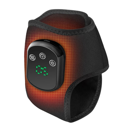 Electric Foot Massager Vibration Relaxation Ankle Massager Warm Hot Compress Ankle Brace Joint Sprain Support Ankle Protection