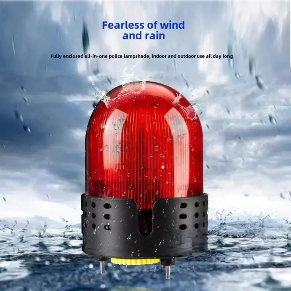 Three Sound Modes Emitting LTE-1101J Light Flashing Shiny Warning Light 120dB Volume Adjustable Magnetic Base 12V 24V 220V