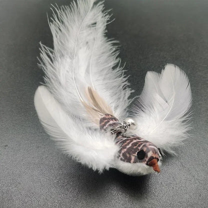 Interactive Cat Toy Hands-Free Cat Stick Playing Kitten Playing Teaser Wand Toy Suction Cup Bird/Feather Cat Wand Pet Supplies