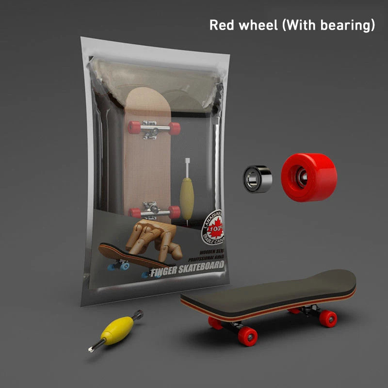 Puzzle Toy Finger Skateboard Maple Wood Fingerboard Hobbies Novelty Anti Stress Sensory Toys For Boy Mini Funny Cute Skate Gift