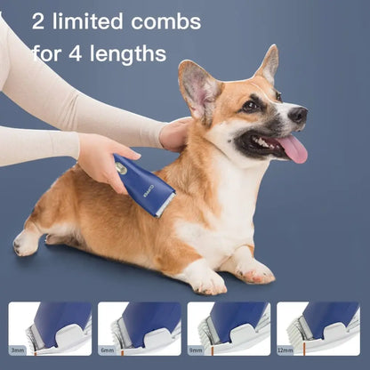 Professional Pet Electric Hair Clippers Waterproof USB Charging Dog Hair Clipper Silent Cat Grooming Clippers for Cats and Dogs
