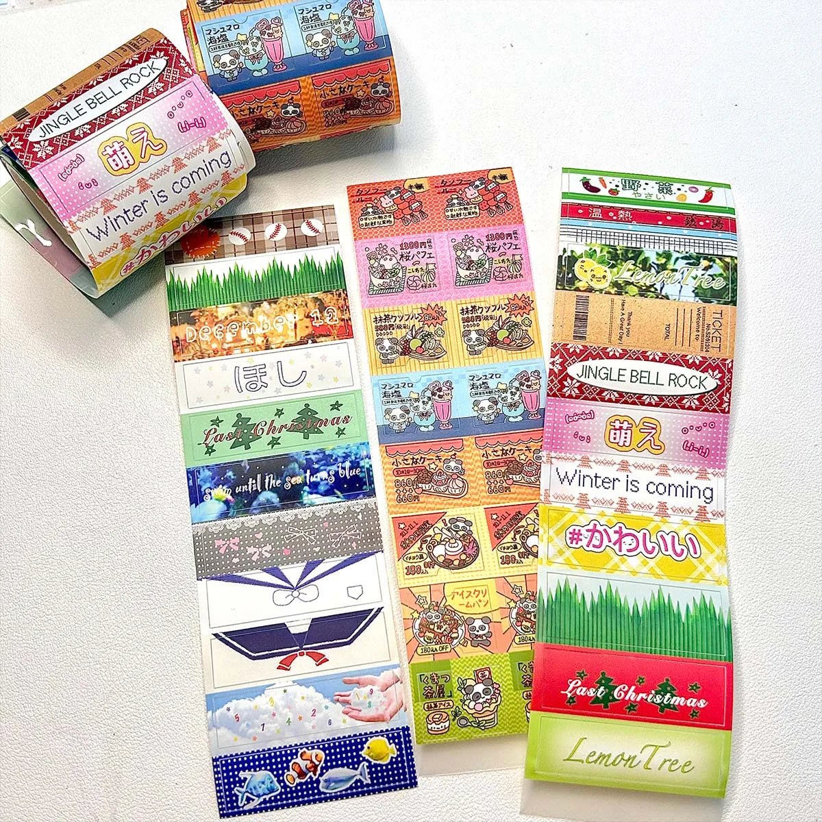 Vintage PET Sticker Tapes, Four-leaf Clover Deco Stickers for Scrapbooking, Cute Washi Tape for Diy Arts Crafts Album