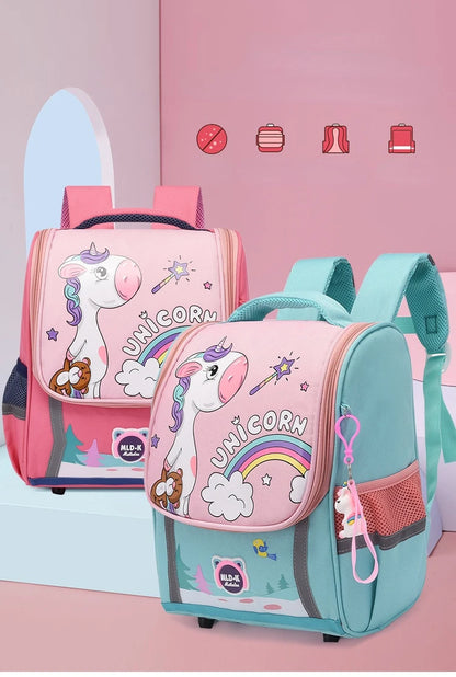 Cute Girls Unicorn Backpacks For Boys 1-3 Grade Cartoon Orthopedic Waterproof Backpack Kindergarten School Bag Mochila Escolar