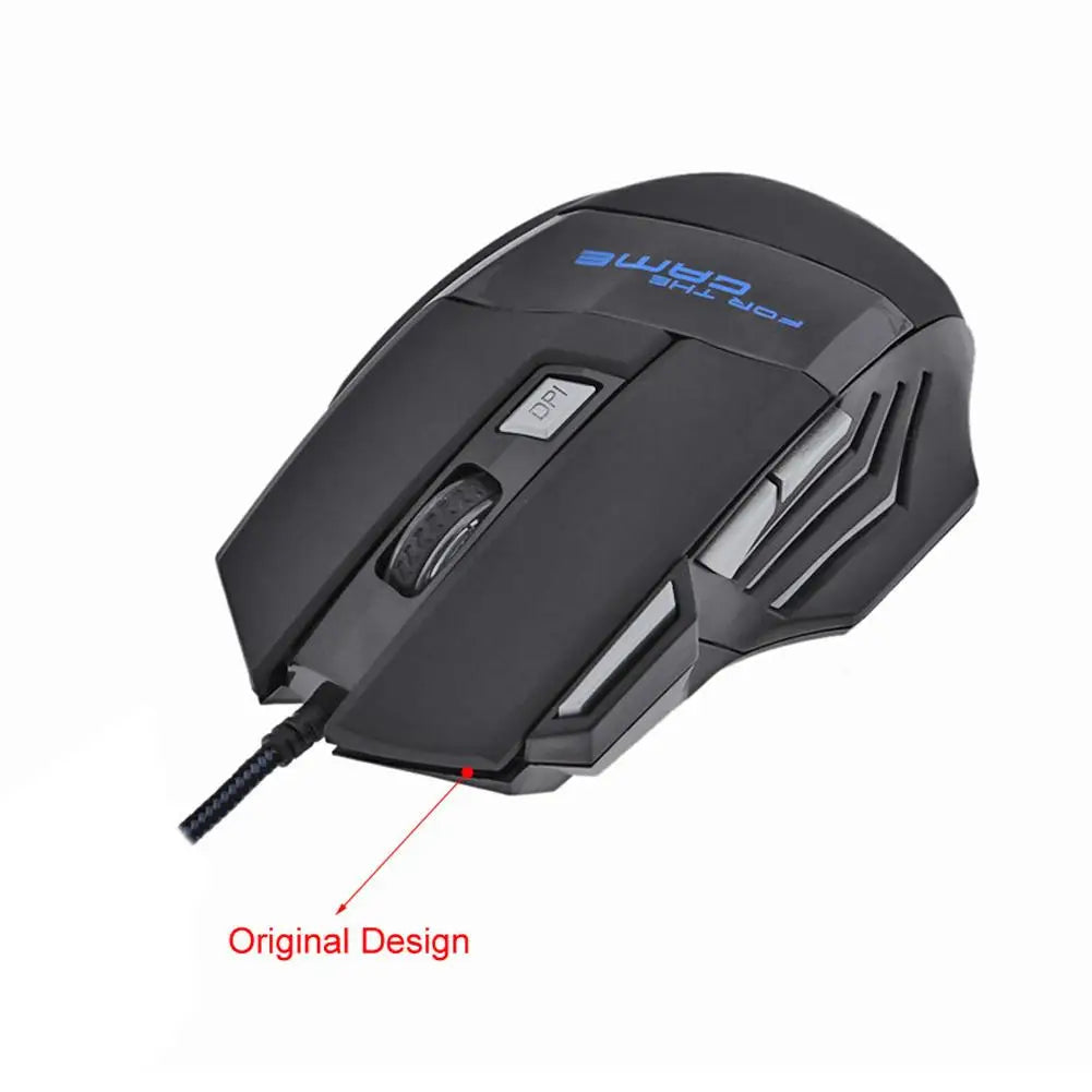USB Wired Gaming Mouse, 7 Button Backlit Ergonomic Mice, 5500 DPI Backlight Adjustable Optical Mice for PC Gamer, Computer, Desktop