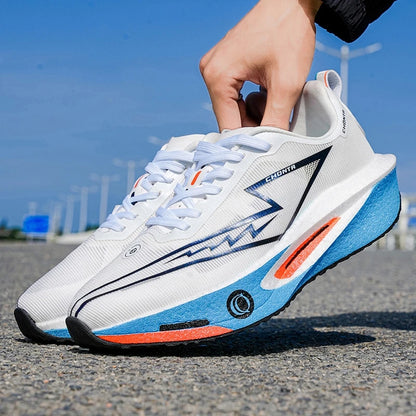 Men's Fashionable Casual Comfortable Sports Running Shoes - Breathable Fabric Upper, Non-Slip, Wear-Resistant, Shock-Absorbing Sole, Round-Toe Lace-Up Casual Running Shoes, Suitable for All Seasons