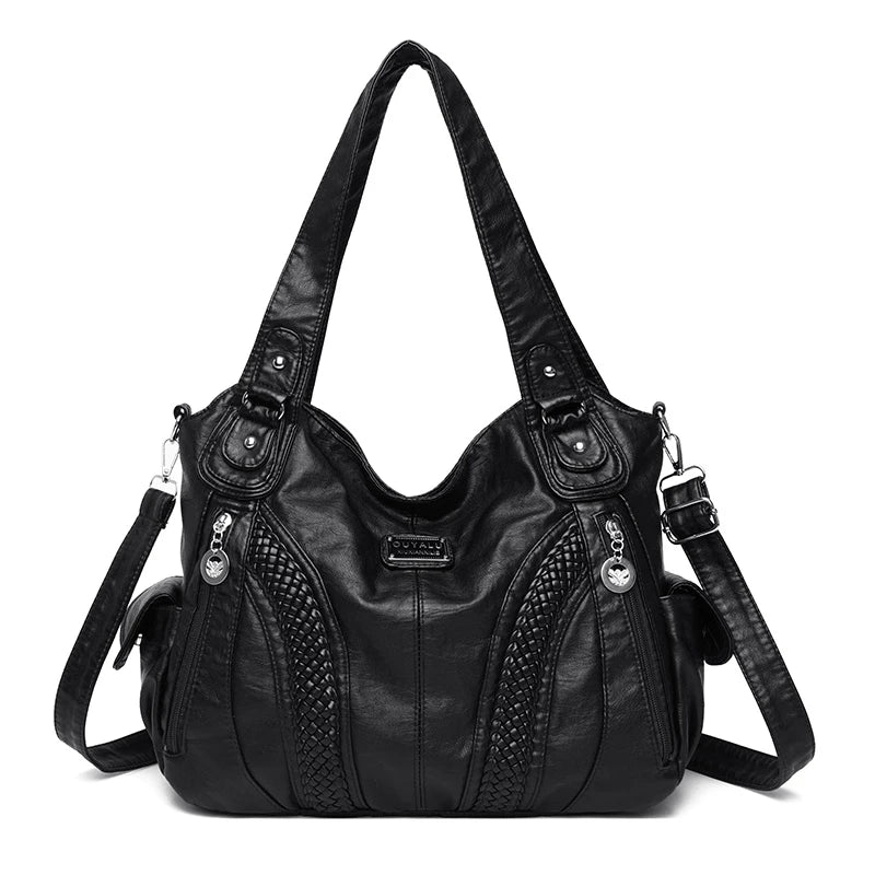 Luxury Designer Handbag Women High capacity Vintage Soft Leather Ladies Casual Large Capacity Shoulder Crossbody Bag Travel Sac