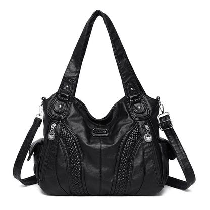Luxury Designer Handbag Women High capacity Vintage Soft Leather Ladies Casual Large Capacity Shoulder Crossbody Bag Travel Sac