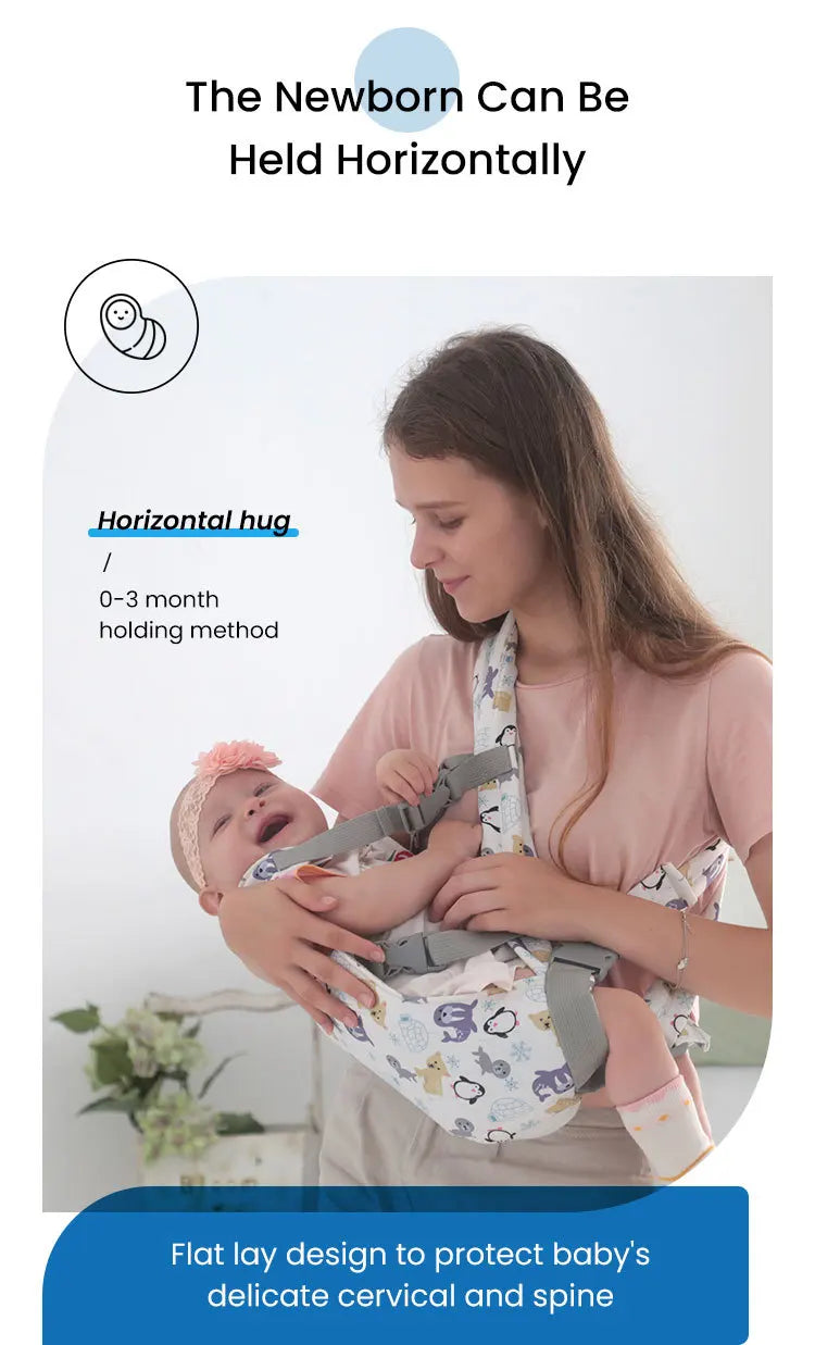 PANGDUBE Ergonomic Baby Carrier Kangaroo Baby Sling Newborn Wrap for Outdoor Use Comfortable Infant Carrier for Babies & Toddlers