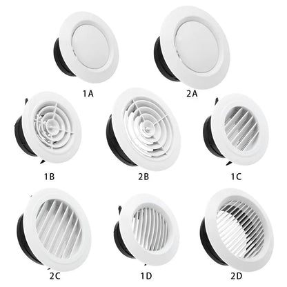 Various Shapes 100/150mm Round Ducting Ventilation Cover Air Vent Extract Valve Grille Air Circulation Vents Cover
