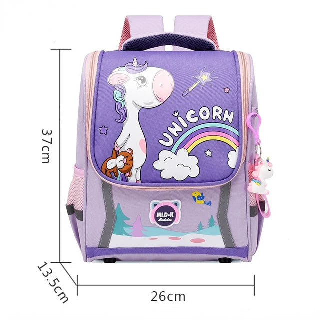 Cute Girls Unicorn Backpacks For Boys 1-3 Grade Cartoon Orthopedic Waterproof Backpack Kindergarten School Bag Mochila Escolar