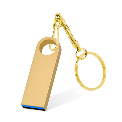 Hot Sale Metal Key Chain 3.0 USB Flash Drive 128GB Pen Drive 8GB 16GB 32GB 64GB Memory U Stick 3. 0 High Speed Pendrive