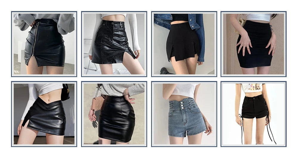 Women's Black Goth Pants Shorts, High Waist Spring Autumn Fashion, Tight Sexy Stretch Y2K Corduroy Female Casual Pants