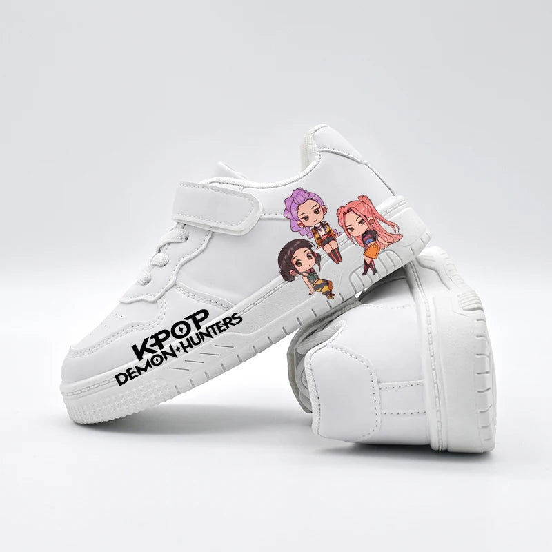 Children's Fashion KPOP Casual Shoes Kids New Design White Sport Shoes Student Boys Girls Anti-slip Outdoor Breathable Sneakers