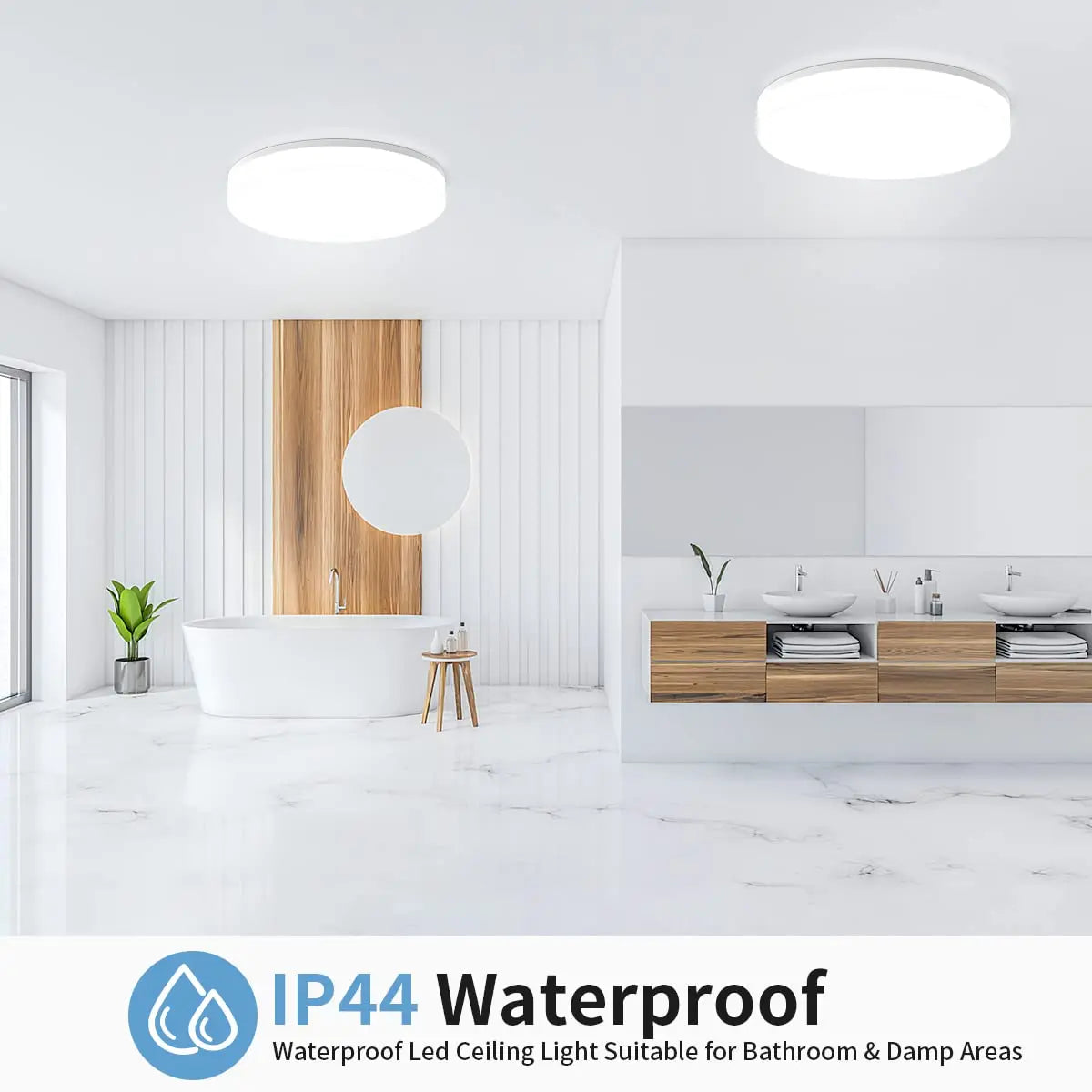 Ultra-thin Round LED Ceiling Light, Bedroom Light, Neutral White Cool, White Warm, White 48W 36W 24W 18W LED Ceiling Light, IRALAN