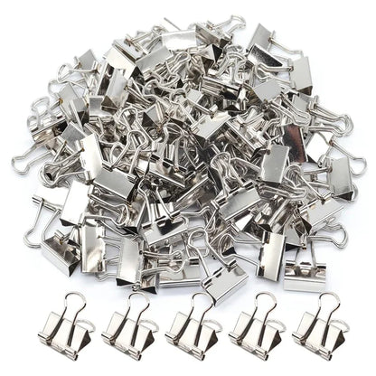 5-30Pcs Binder Clips File Metal Paper Clips Silvery Paper Clip Clamp 15/19/32/40/50mm Stationery Clip Office School Supplies