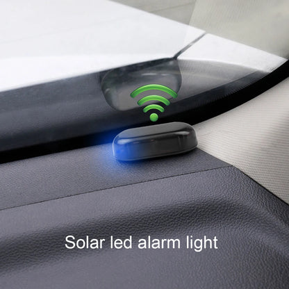 SEAMETAL 1/2PCS Solar Powered Simulated Dummy Alarm Light Wireless Car Fake Security Light Warning Lamp Anti Theft LED Flashing