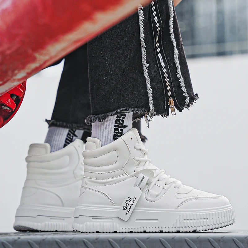 New Fashion Men's Sneakers Soft Comfortable Non Slip Wear Resistant Sole Daily Casual Men Shoes Preppy Winter Skate Ankle Boots