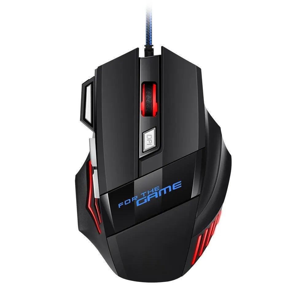 New Hyperspeed USB Gaming Mouse, RGB Backlit Ergonomic Game Mice, 7D Esports Wired Mouse for Laptop PC Gamer