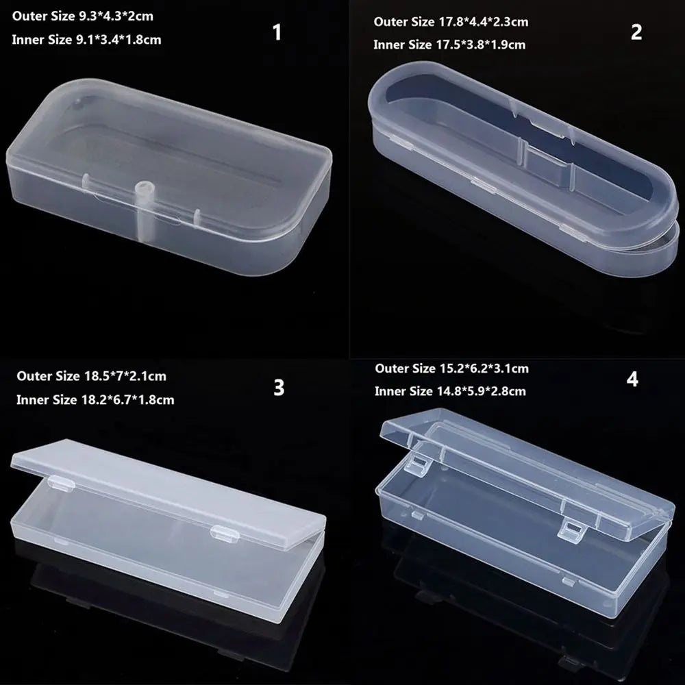 Various Shapes Plastic Transparent Storage Box, Small Items Sundries Organizer Case, Jewelry Earrings Rings Beads Container Tools
