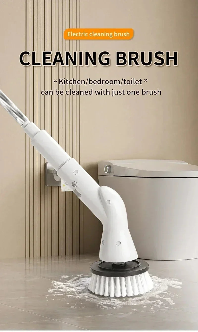 2000mAh, 6-in-1 Electric Cleaning Brush, Wireless Intelligence Rotary Cleaning Brush, Shower Clean Brush, Kitchen Bathroom, MIJIA
