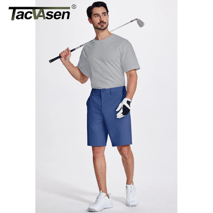 Golf Quick Dry Shorts, Men Stretch Lightweight Dress, Work Casual Shorts with 4 Pockets, Flat Front Hiking Shorts, TACVASEN