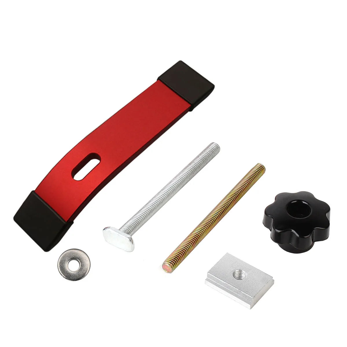 Quick Acting T-Track Hold Down Clamp with T Bolts Slider Aluminum Alloy Woodworking Clamps for Routers Drill Presses Table Saw
