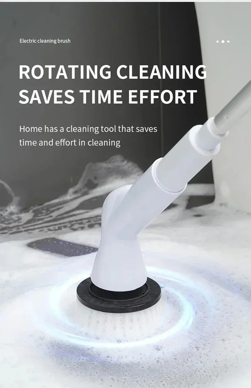 2000mAh, 6-in-1 Electric Cleaning Brush, Wireless Intelligence Rotary Cleaning Brush, Shower Clean Brush, Kitchen Bathroom, MIJIA